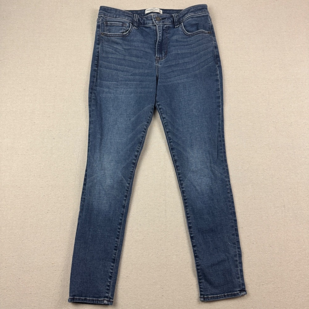 Abercrombie & Fitch 30/10S Super Skinny Jeans Women Blue Mid Rise Stretch